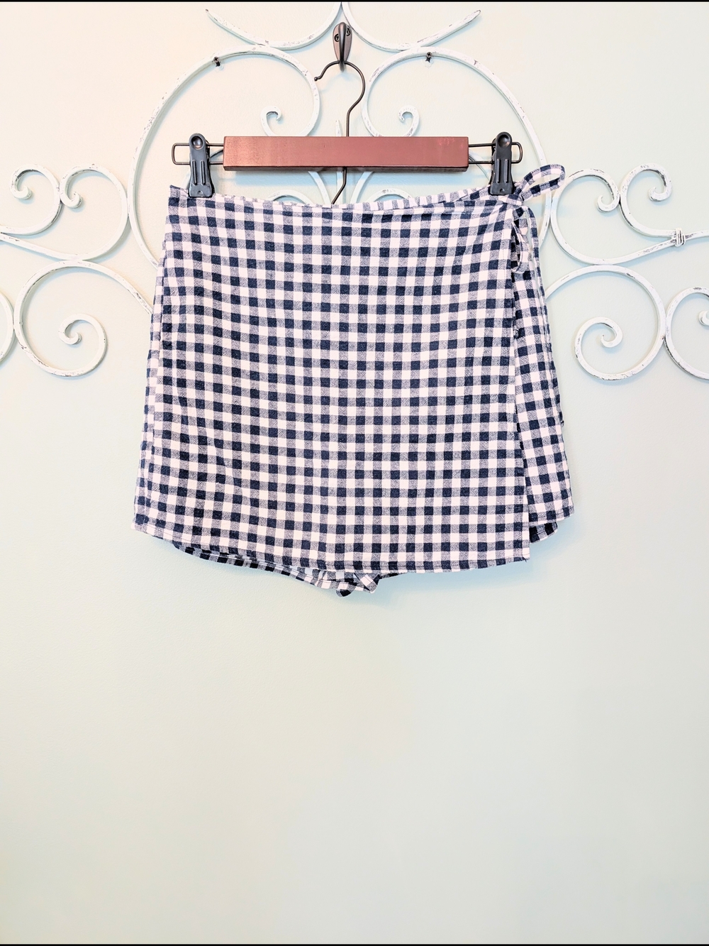 Gingham Wrap-Front Women’s Shorts